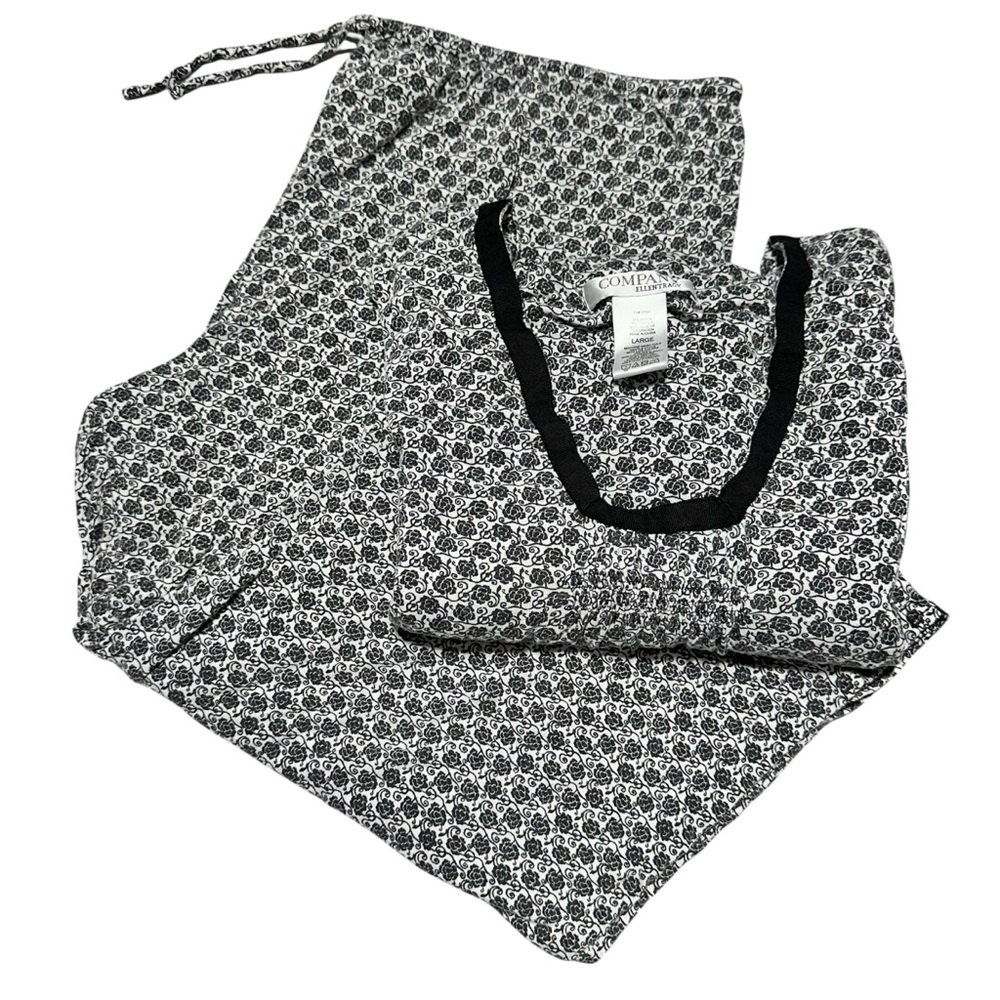 ELLEN TRACY Floral Lounge Set | Soft Rayon | L